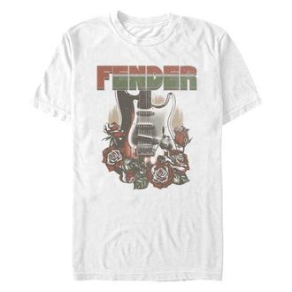 Fender Mens Fender Roses Guitar Logo Graphic T-Shirt in White at Nordstrom, Size Xxx-Large