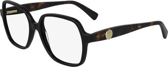 Longchamp Mode Bril Zwarte Frame - Dames - Brillen - Zwart - 53 MM - Accessoires