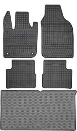 OEM Juego De Alfombrillas De Goma Para Fiat 500e Hatchback A Partir De 2020: Alfombrilla Para El Coche + Alfombrilla Para El Maletero
