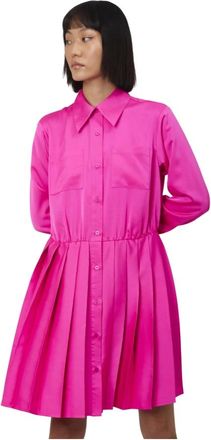 Silvian Heach Jurk met knopen en plooirok - Dames - Jurken - Roze - Maat: 2XS