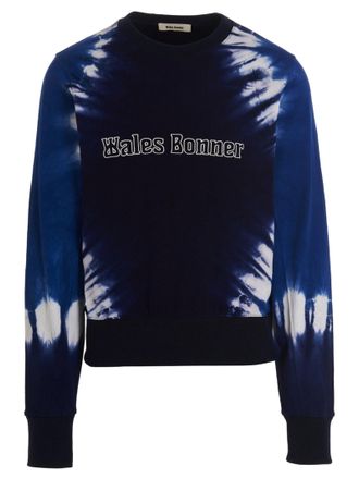 Wales Bonner Mens Logo Embroidery Tie Dye Sweatshirt