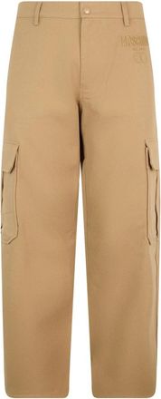 Moschino Cargo Broek - Heren - Straight fit broeken - Beige - L - Katoen - Broeken