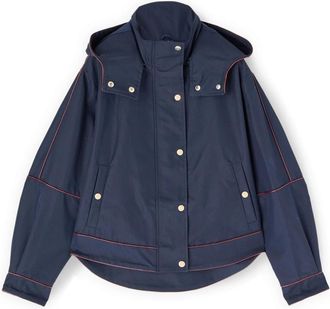 Motivi Jassen, Dames, Blauw, L, Katoen, Korte Parka in Technisch Katoen