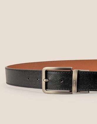 Oswin Hyde Mens Claud Reversible Black Tan - Size: ONE size adjustable