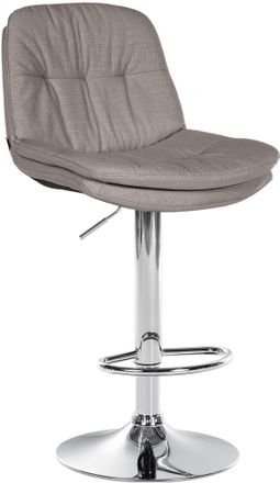 Clp Clp - Taburete De Tela Laurel Gris Metal Cromado