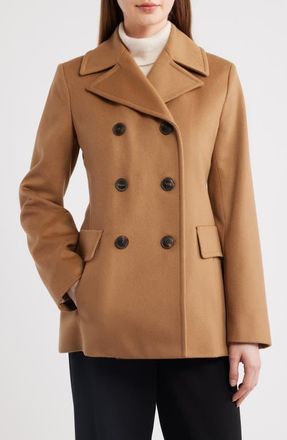 Fleurette Ali Wool Peacoat (Nordstrom Exclusive) in Camel at Nordstrom, Size 10