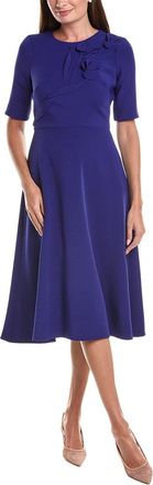 Teri Jon by Rickie Freeman Teri Jon By Rickie Freeman Crepe Flower Applique Dress