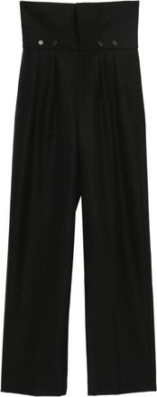 Carven Orchid trousers - Dames - Wijde Broeken - Zwart - M - Broeken