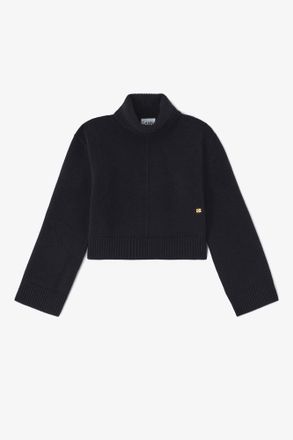 Ganni Navy Wool Turtleneck Sweater - Size XXS