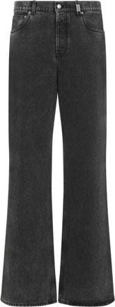 Alexander McQueen Zwarte Jeans voor Mannen Aw 24 - Heren - Flared Jeans - Zwart - L - Katoen - Jeans