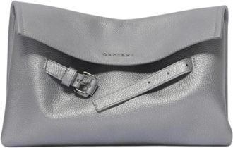 Orciani Leren Crossbody Tas - Dames - Schoudertassen - Grijs - ONE Size - Leer - Tassen