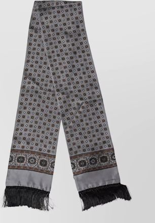Dolce & Gabbana silk patterned fringed scarf