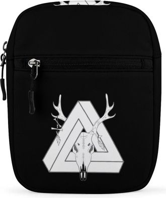 Generic White 3d Triangular Deer Head Crossbody Bag Adjustable Satchel Cute Shoulder Bag Lightweight Sling Bags