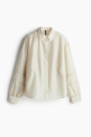 H&M Luftige Bluse - Hellbeige