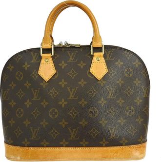 Louis Vuitton Alma Handbag Monogram Canvas Brown Canvas Handbag (Pre-Owned)