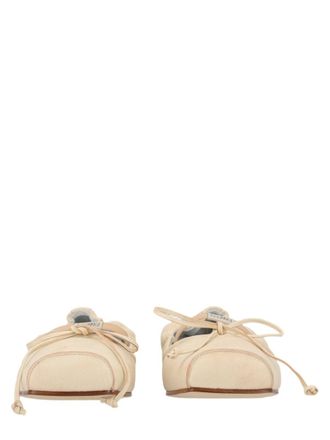 Maison Margiela Squared Toe Gathered Heel Flats