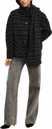 Veronica Beard Martine Dickey Scarf Coat In Black