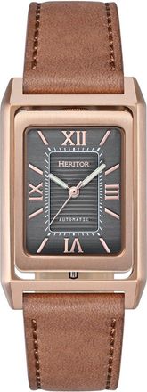 Heritor Esteban Mens Leather Band Watch