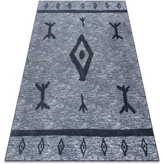 RugsX Rugsx - Antika Alfombra 119 Tek, Azteca, Lavable - Gris Grey 120x170 Cm