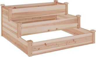 vidaXL Vidaxl - Jardinera arriate madera maciza abeto 120x120x56 cm