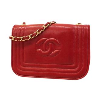 Chanel Pre-owned Cross Body Bags, female, Red, Size: ONE SIZE Pre-owned Vintage Shoulder Bag