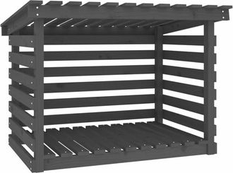 vidaXL Le&ntilde;ero De Madera Maciza De Pino Gris 108x73x79 Cm Vidaxl