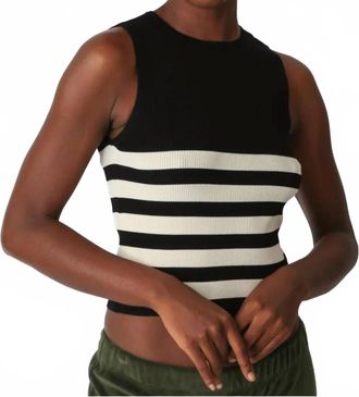 Electric & Rose Kelsey Tank Top In Onyx/cream