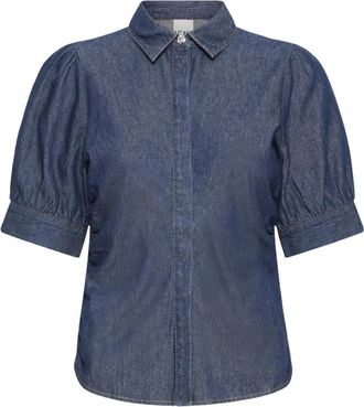Ichi Denim Shirt - Dames - Spijkeroverhemden - Blauw - M - Denim - Overhemden