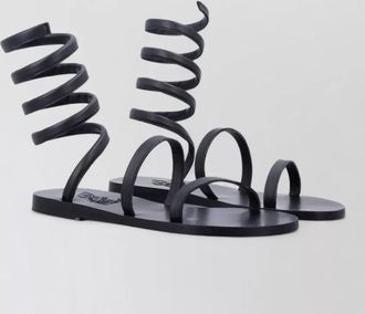 Ancient Greek Sandals wraparound leather gladiator flat sandals