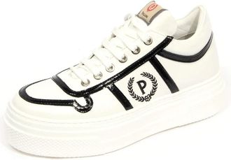 Pollini Vegan Leren Schoenen Gill 55 Soft - Dames - Sneakers - Wit - 38 EU - Leer - Schoenen