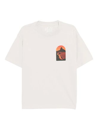 Melt graphic-print T-shirt - men - Cotton - XXXL - Neutrals