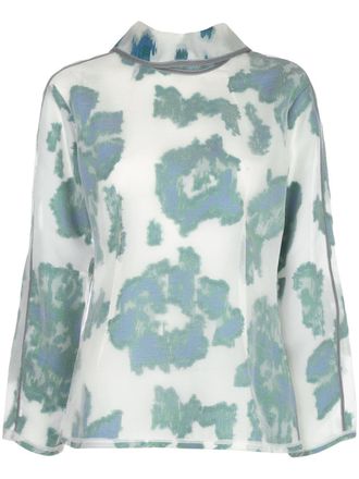 3.1 Phillip Lim Abstract Daisy-print top - White