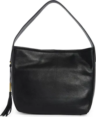Vince Camuto Aleah Leather Shoulder Bag in Black 01 at Nordstrom Rack