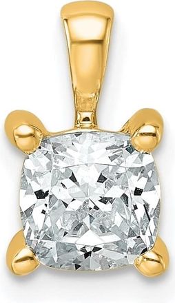 Diamond2Deal 14k Yellow Gold 1 Ct Cushion Cut Lab Grown Diamond Pendant