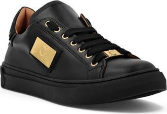 Billionaire Boys Club Croco Printed Nappa Leather Lo-Top Sneakers Men in Black/black at Nordstrom, Size 42