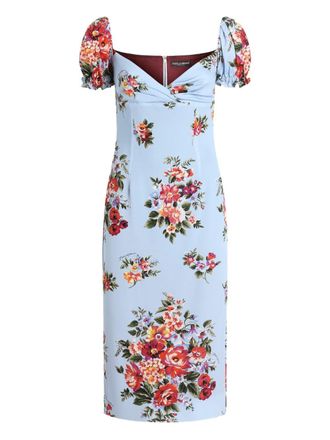 Dolce & Gabbana zijden jurk met bloemenprint