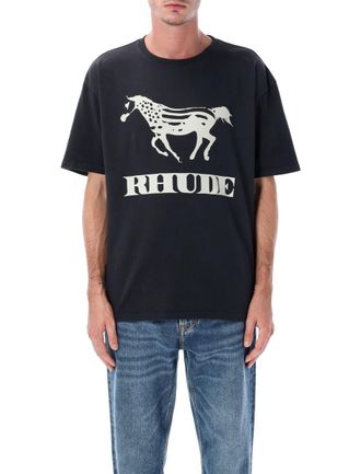Rhude Dinero Graphic Cotton T-Shirt