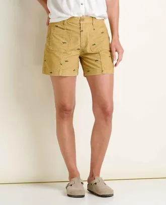 Toad & Co Womens Coaster Cord Short in Starfish Embroidery at Nordstrom, Size 16
