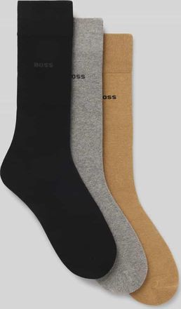 HUGO BOSS Socken aus Baumwoll-Mix im 3er-Pack in Beige, Größe 40-46