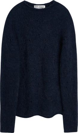 Our Legacy Rider Popover - Heren - Ronde hals truien - Blauw - XL - Nylon - Truien & Vesten