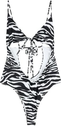 The Attico Lace-up Cut-out One-piece - Dames - Badpakken - Veelkleurig - L - Polyester - Badmode