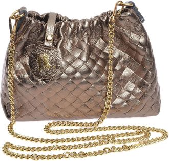 Anna Luchini Brons Rundleer Tas