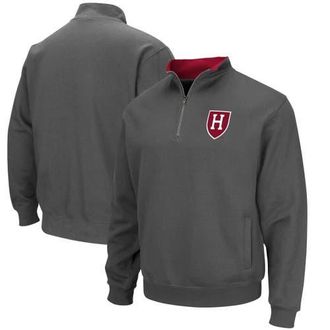 Colosseum Mens Colosseum Charcoal Harvard Crimson Tortugas Team Logo Quarter-Zip Jacket at Nordstrom, Size Xx-Large