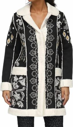 Johnny Was Lori Faux Suede Jacket In Black Multi