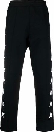 Golden Goose Track pants met sterrenmotief - Heren - Broeken - Zwart - Maat: M Katoen