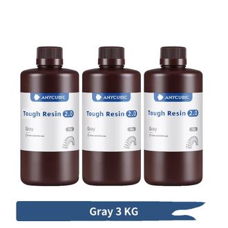 OEM Resina Para Impresoras 3d De Origen Vegetal, Lavable Con Agua, Duradera 2.0 Gris, 3 Kg