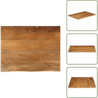 vidaXL Tavolo in legno massello - vidaXL Piano Tavolo Bordi Vivi 90x80x3,8 cm in Legno Massello di Mango - Bordi vivi