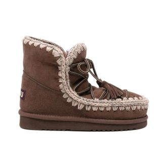 Mou Botas con acabados de ganchillo - Shoes - Mujer - Marr&oacute;n - 37 EU