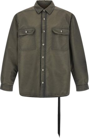 Rick Owens Gray Nylon Full-Length Mens Jacket