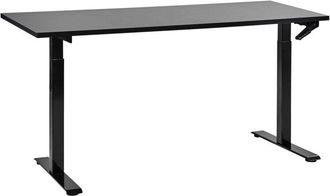 Beliani Beliani - Scrivania regolabile manualmente nero 160 x 72 cm destines